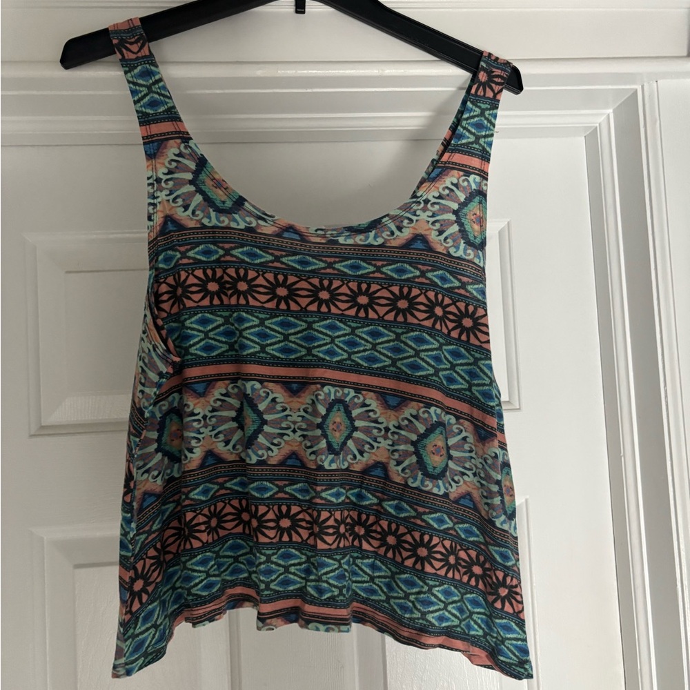 Colorful Geometric Print Tank Top